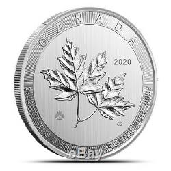 2020 Canada 10 OZ. 9999 Silver Magnificent Maple Leaf BU in Capsule $50 10oz