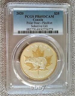 2020 Canada $25 Timeless Icons/r Gld Pltd Piedfort PCGS PF69