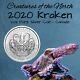 2020 Canada Creatures Of The North 2oz Kraken Pure Silver Coin