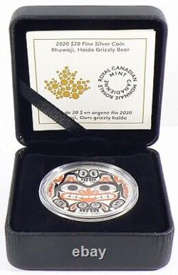 2020 Canada Haida Grizzly Bear $20 Fine Silver Proof #19714