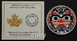 2020 Canada Haida Grizzly Bear $20 Fine Silver Proof #19714