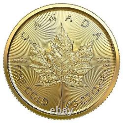 2020 Gold 1/10 oz. 9999 Fine Canada $5 Dollar Coin Queen Elizabeth Brilliant UNC