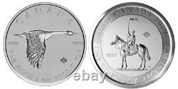2020 Goose and RCMP Pure 2oz silver coins Canada