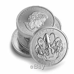 2020 Kraken Royal Canadian Creatures of the North 2 oz Silver Coin new Capsule