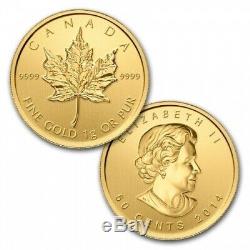 2020 RCM Maplegram $. 50. 1 Gram Pure. 9999 Gold Maple Leaf Coin. Sealed in Assay