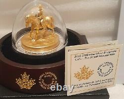 2020 RCMP Musical Ride Sculpture $100 10OZ Pure Silver Coin Canada 3D HorseRider