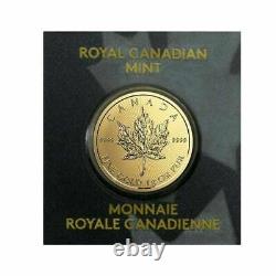 2021 1 gram Canadian Gold Maples $. 5 Coin. 9999 Fine from Maplegram Sheet