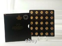 2021 1 gram Gold Canadian Maple Leaf in assay Maplegrams Fractional Gold