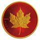 2021 1oz. 9999 Red Colorised Canadian Maple Leaf Gold Gilded Silver Coin