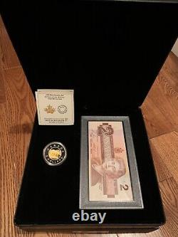 2021 25th Anniversary of $2 Pure 1oz. 9999 Silver coin and bank note set Canada
