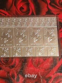 2021 2oz. 9999 Pure Silver Maple Leaf Bullion In 4-$1-5-50C 10-25 cents (BARDER)