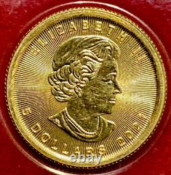 2021 5 Dollars Canada 1/10 oz Gold Maple Leaf BU Mint Sealed