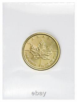 2021 Canada 1/4 oz Gold Maple Leaf $10 Coin GEM BU Mint Sealed