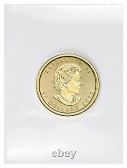 2021 Canada 1/4 oz Gold Maple Leaf $10 Coin GEM BU Mint Sealed