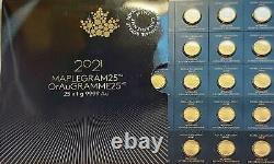 2021 Canada 1 Gram. 9999 Gold Maple Leaf Coin From Royal Canadian Mint