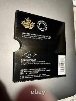 2021 Canada 1 gram gold Maple leaf from maple gram 9999 Fine