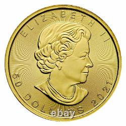 2021 Canada 1 oz Gold Maple Leaf $50 Coin GEM BU PRESALE