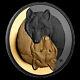2021 Canada $20 1 Oz Gold And Black The Grey Wolf Silver Coin Mintage 4,500