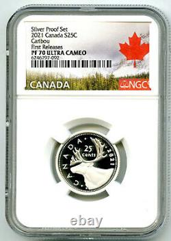 2021 Canada 25 Cent. 9999 Silver Proof Quarter Ngc Pf70 Ucam First Releases