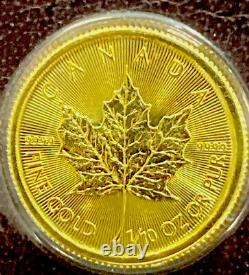 2021 Canada 5 Dollars 1/10 oz Gold Maple Leaf. 9999 BU Mint Sealed