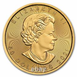 2021 Canadian 1 oz Gold Maple Leaf $50 Coin. 9999 Fine BU