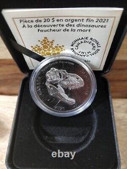2021 Discovering Dinosaurs Reaper of Death $20 1 oz Pure Silver Coin