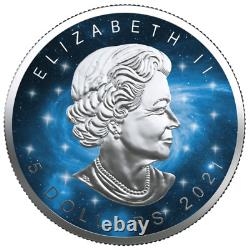 2021 Maple? GLOWING GALAXY III? $5 Canada 1oz Silver GLOW IN DARK Coin