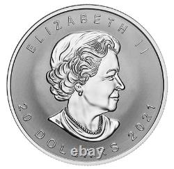2021 Super Incuse 1 oz Silver Maple Leaf Coin, SML, CANADA, 25 Anniversary Privy