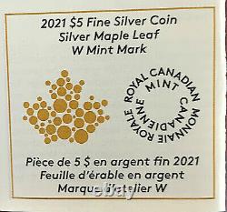 2021 W Canada 1 oz Silver Maple Leaf Tailored Specimen $5 NGC SP70 FR & COA