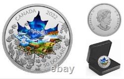 2022 CANADA $50 CANADIAN COLLAGE 55mm. 9999 Pure 3oz Silver Proof Coin