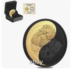2022 Canada 1 oz Silver The Sea Otter Black Rhodium and Gold Coin Series OGP New