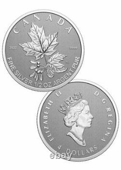 2022 Canada Silver Maple Leaf 5-Coin Set Radiant Crown Reverse Proof OGP