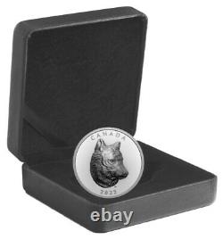2022 Canada Timber Wolf Extraordinary High Relief 1 oz Silver $25 Proof Coin GEM