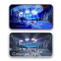 2022 Canada Unexplained Phenomena Yukon Encounter UFO 1 oz Silver Bar