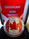 2022 Maple Canada Flag Color & Antique 1oz Silver Coin $5 Canada