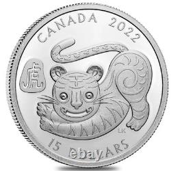 2022 canadian Lunar Tiger 1 oz. 999 silver coin OGP