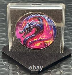 2023 1 oz Silver Cyberpunk Dragon Colorized Canada Maple Leaf Coin Capsule/COA