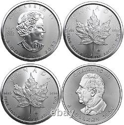 2023 2024 Maple Leaf 1oz. 9999 Silver Coins Canada