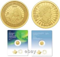 2023 CANADA $5 1st Strikes MAJESTIC POLAR BEARS 1/10oz. 9999 Pure 24k GOLD Coin