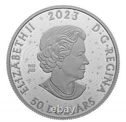 2023 CANADA $50 PINGUALUIT CRATER CRYSTAL EYE OF NUNAVIK 5oz. 9999 Silver Coin