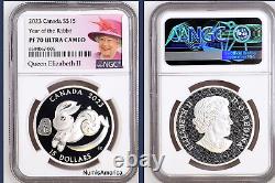 2023 Canada $15 YEAR OF THE RABBIT 1 Oz Silver Proof NGC PF70 UCAM