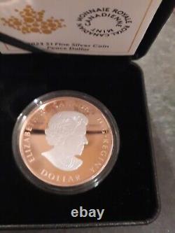 2023 Canada Pax Peace Dollar $1 1oz Rose Gold Plated Pure Silver UHF Proof Coin