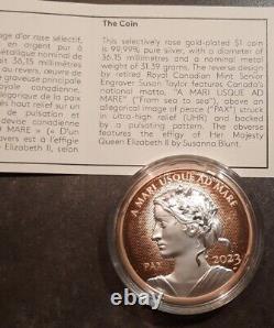 2023 Canada Pax Peace Dollar $1 1oz Rose Gold Plated Pure Silver UHF Proof Coin