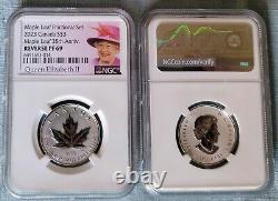 2023 Queen Elizabeth 35th Anniv. Silver Maple Leaf $3 Ngc Pf69 Reverse Proof