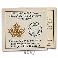 2023 RCM Gold $10 His Majesty King Charles III's Royal Cypher SKU#277157