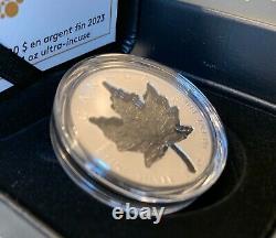 2023 Super Incuse Rhodium Maple Leaf Pure 1oz Silver Coin Canada 3rd in series