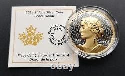 2024 Canada 1$ Fine Silver Coin Peace Dollar No Box & Case