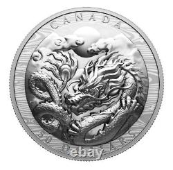 2024 Canada DRAGON Extraordinarily High Relief EHR 3 oz 100.74g. 999 Silver NEW
