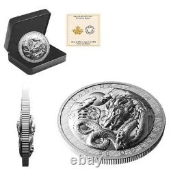 2024 Canada DRAGON Extraordinarily High Relief EHR 3 oz 100.74g Silver BOX COA