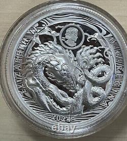 2024 Canada DRAGON Extraordinarily High Relief EHR 3 oz 100.74g Silver BOX COA